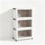 PEDXVNI Stackable Storage Bin Set With Rolling Casters, Transparent Magnetic Doors, Reinforced Handles, Durable Plastic, Multi-Tier/Size Options, Indoor Use(3)