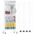 Pegboard Display Stand with Wheels, 24″ x 70″ Peg Board Stand, White