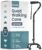 PELEGON Quad Cane Lightweight (300 lb) – Adjustable Walking Cane with A Large 4 Pronged Base for Extra Balance & Stability, Walking Canes for Seniors, Walking Cane for Men & Women (Black)