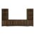 Pemberly Row 3-Piece TV Stand and Media Tower Wall Unit, 78 in, Melamine/MDF/Plywood, Dark Brown Wood Finish, Fits TVs Up to 80 in, Adjustable Shelves, Cord Management, Living Room Entertainment