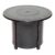 Pemberly Row 34″ Round Aluminum Gas Fire Pit Chat Table, Topaz Gray Finish, 37,000 BTU Output, Weather-Resistant Outdoor Table with Stainless Steel Burner, Clear Fire Glass, Multi-Function Aluminum