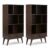 Pemberly Row 35″ 6-Shelf Bookcase Set of 2 in Medium Auburn Brown