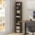 Pemberly Row 8 Tier Bookshelf, Amber Pine Finish, 71 in Tall, Engineered Wood, Slim Open Shelves for Books, Decor, and Small Items, Compact Vertical Storage for Living Room or Home Office