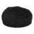 Pemberly Row Oversized Black Furry Bean Bag Chair, 42″x42″x19″, Cotton Twill Upholstery, Lightweight Portable Design, Refillable Polystyrene Beads, Machine-Washable Slipcover, All Ages Floor Seating