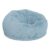 Pemberly Row Oversized Furry Bean Bag Chair, 42″W x 42″D x 19″H, Teal Cotton Twill Upholstery, Refillable Polystyrene Beads, Portable Lightweight Design, Machine Washable Slipcover, Seating for All