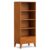 Pemberly Row Solid Hardwood 60 x 24 Bookcase with Storage in Teak Brown