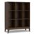 Pemberly Row Solid Hardwood 9-Cube Storage Unit, Walnut Brown Finish, 52″ x 42″, Mid-Century Modern Design, Tapered Legs, Multipurpose Organizer for Living Room, Office, Bedroom, or Entryway