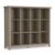 Pemberly Row Transitional Wood 12-Cube Storage Organizer, Distressed Gray Finish, 48″ H x 57″ W x 15.75″ D, Sturdy Design with Tapered Legs, Grooved Sides, and Crown Top for Living Room, Bedroom, or