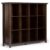Pemberly Row Wood 12-Cube Storage Unit, 48″ H x 57″ W, Solid Brunette Brown Finish, Transitional Style with Tapered Legs and Grooved Sides, Versatile Organizer for Living Room, Bedroom, or Office