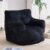 Penau Bean Bag Chair, Memory Sponge Fill, Black Corduroy
