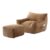 Penau Oversized Bean Bag Chair, Supportive Arms, Brown