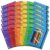 Pencil Pouch for 3 Ring Binder, Bulk 36 Pack 3-Holes Zipper Pencil Pouches in Assorted Colors, Sturdy and Durable Cloth Pencil Holder with Clear Window for Office School College Supplies (36)