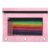 Pencil Pouch for 3 Ring Binder, Heavy Duty Canvas Dual Zipper Pen Bag with Clear Window, Smooth Metal Zipper, Fit Standard 3-Ring Binders for School Office Travel Supplies (Pink)