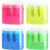 Pencil Sharpeners with Lid 4 PCS Handheld Multicolor Dual Hole Manual Sharpener for Crayons Graphite Pastel Lip Liners Eye Brow Pencils