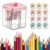 Pencil Sharpeners with Lid, Handheld Pencil Sharpener ，Mixed Colors-12Pcs