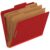 Pendaflex Pressboard Classification File Folders, 3 Dividers, 2″ Embedded Fasteners, 2/5 Tab Cut, Letter Size, Bright Red, Box of 10