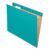 Pendaflex Recycled Hanging Folders, Letter Size, Aqua, 1/5 Cut, 25/BX (81616)