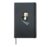 Penguin skiing Hardcover Journal, Black