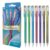 Pentel Dual Metallic Gel Pen Fantasy Set 7 Colors (K110-D7STB) 1.0mm Bold Point, Color-Changing Glitter Pens for Journaling, Illustration, Gift Decoration & Crafts