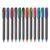 Pentel Energel 0.7 mm Metal Tip Roller Gel Pen Set 2 BLACK + 10 ASSORTED COLORS Pack of 12 (Multicolour)
