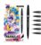 Pentel Manga Fantasy 6 Brush Markers + 1 Folding Cup