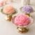 Peony Flower Candle Gift, Scented Candle with Gold Pedestal Dish, Floral Home Decor Gift for Her