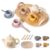 Peosaard Tea Sets for Toddlers 3-5, Educational Tea Party Set with Silicone Teapot, Cups, Coasters with Serving Spoon for Girls and Boys, Set for Toddlers