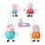 PEPPA PIG Peppa’s Family of Five with Baby Evie, Poseable Figures Hold Hands, Preschool Toys for Girls and Boys 3 and Up