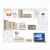 PerCbynne Desktop Bookshelf, 3-Tier Desktop Display Organizer Rack Wooden Desk Storage Hutch with 4 Drawers, Desk Organizer Shelf with Vertical Storage for Home Office & Dorm