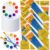 PercyEffie 264PCS Valued Paint Brushes and Palettes Set，240 Pcs Acrylic Paint Brushes with 24 Plastic 10-Well Paint Trays, Blue & White Nylon Brush Heads for Acrylic Watercolor Oil Painting
