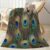 Perinsto Peacock Feather Throw Blanket Ultra Soft Warm All Season Decorative Fleece Blankets for Bed Chair Car Sofa Couch Bedroom 50″X40″