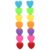 Perodlly 2PCS Stackable Markers 6 Pastel Colors in 1 Chisel Tip Highlighters Plastic Heart Shape Highlighters for Kids School Drawing Painting Writing Office Supplies..