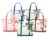 Personalized Canvas Tote Bag with Decorative Ribbon Scarf for Women