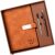 Personalized Engraved Leather Journal Notebook Pen Gift Set