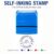 Personalized Self-Inking Round Stamp with Custom Text & Company Details. Refillable Rubber Stamp in Blue, Black, Red & Green Ink. Ideal for Invoices, Documents & Office Use.