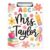Personalized Teacher Clipboard with Name, Custom Acrylic Clipboard, Floral ABC Design, Elementary Kindergarten Teacher Appreciation Gift, Classroom Decor, Back to School First Day Gift