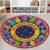 Personalized Teacher Round Rug with Name – Custom Welcome Classroom Carpet, Round Reading Corner Carpet, Teacher Classroom Decor, Welcome Rug for School (Style 11)