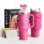 Personalized Tumbler 40 oz with Custom Name and Birth Flower, 6 Colors, Handle and Straw. Add a Custom Tumbler Carrying Holder with Adjustable Strap, Straw Bow Topper, Gift for Teen Girls.