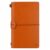 Personalized Vegan Leather Travel Journal with Card Organizer – Refillable A6 Notebook with Hot-Stamped Initial Letter or Heart, 6-Slot Card Holder, Zipper Pouch & Document Folder (Light Brown)