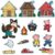Peryiter 14 Pack Three Little Pigs Felt Board Story Sets Precut Board Flannel Figures Stories for Preschool Classroom Toddlers Stories Play Activity