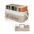 PerYoLyf Book Lovers Gifts TBR Book Storage Basket with Back Side Pocket to Be Read List Storage Bin Reading Accessories for Club Members & Librarians Bookish Gifts (White and Brown)