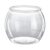 Pet Centerpiece Bowl Vase and Tank – Transparent Glass Aquarium for Indoor Home Events and Parties Large Display (White, 16.5×16.5×13.5cm)