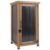 PetsCosset Small Outdoor Storage Cabinet Waterproof with Metal Top, Wood & Metal Outside Potting Bench Table Tool Organizer with Adjustable Shelf for Patio Backyard Garden