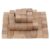 petsola 100pcs Natural Wooden Toys Square Cubes for Educational Toy Gift