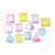 PETSOLA 12x Geometric Shapes Pattern Blocks for School Supplies Elementary Ages 3+