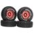 PETSOLA 4 Pieces RC Car Tires RC Wheels Alloy Replacement Professional Modification Set Sturdy Accessories Suitable for RC Truck DIY Pr, Red