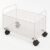 petsola Mobile Book Grid Storage Cart Furniture Handle for Classroom, White, Large