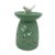 PETSOLA Pottery Wax Melt Burner Art Crafting Sculpture Hollowed Pottery Tealight Holder Candle Scented Diffuser Oil Burner Ornament Suitable for Gift Giving H, Green