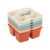 PETSOLA Supply Organizer with Handle 4-Compartment Divided Storage Basket Portable Storage Basket with Handle for Teachers, Students, Classroom, Art Room