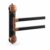 petsola Wall Mount Suction Towel Rack Holder Organizer With Rotating And Install suitable for kitchens tiny homes RVs , Modern Minimalist Suction Cup Towel Rack With 2 Rotating Bars, Walnut Wood Grain
